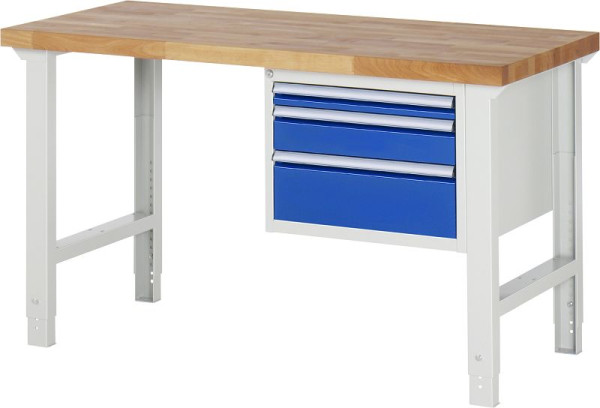 RAU Werkbank Serie 7000 - Modell 7126, B1500 x T700 x H790-1140 mm, 13-7126A1-157B4H.11