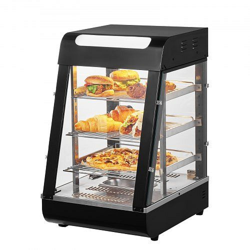 VEVOR 3-stufiger Kommerzieller Speisenwärmer Pizzaschrank Beleuchtung 57L 1kW, TYZSJ3C15YCY7UZXWV2