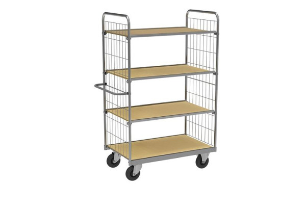 Kongamek Regalwagen 4 Ebenen schwer 1000 ESD, ESD Serie 9000, mit Bremsrollen ausgestattet, KM9000-4S-ESDB