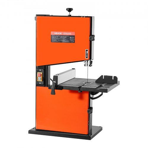 VEVOR Holzbandsäge, 229 mm, 373-W-Motor, 90 mm Schnitthöhe, 300x300 mm Alu-Tisch, 360°-Leuchte, Gehrungs- & Parallelanschlag, TS05HPDS9INC29N5M001V2