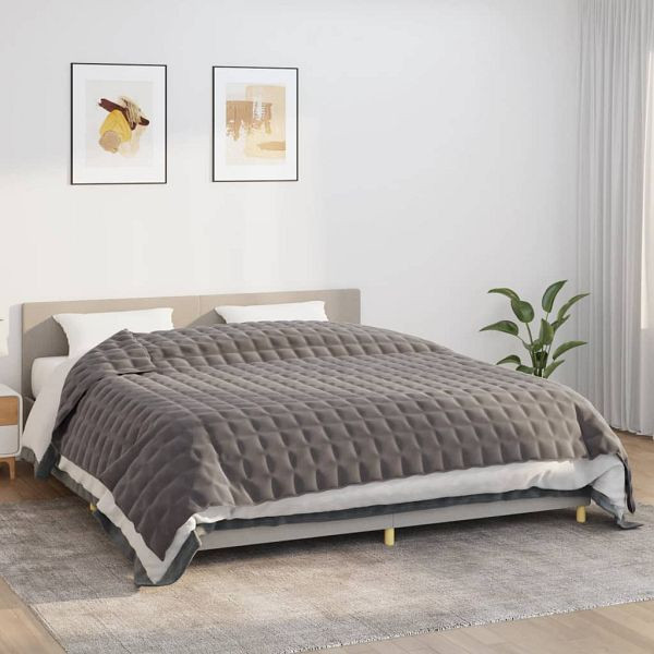 vidaXL Gewichtsdecke Grau 235x290 cm 15 kg Stoff, 350787