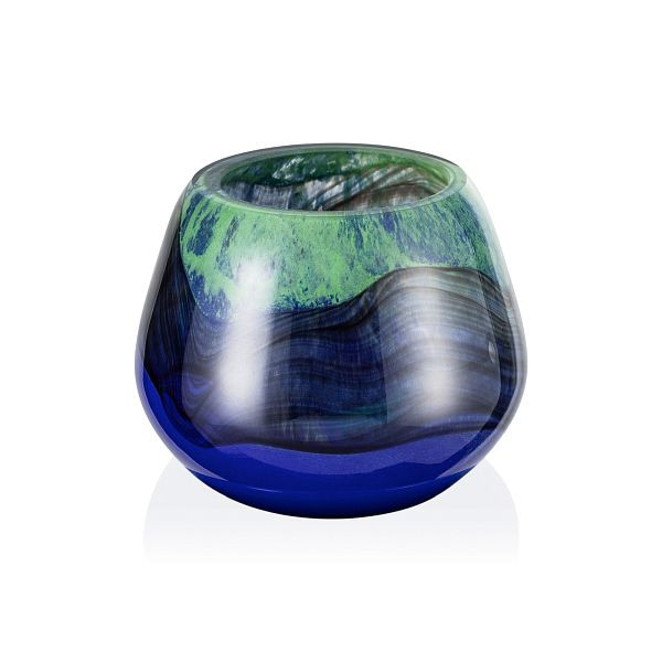 WAS Teelichtglas Fusion Lagoon YUYU, Ø 11 cm, Höhe 9 cm, Glas, 4102011