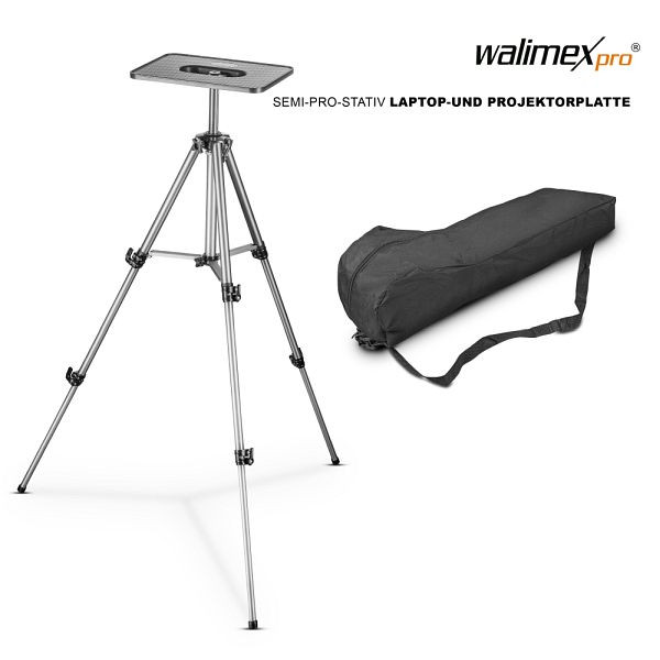 Walimex Semi-Pro Stativ 137 cm + Laptop- & Projektorplatte, 1015141