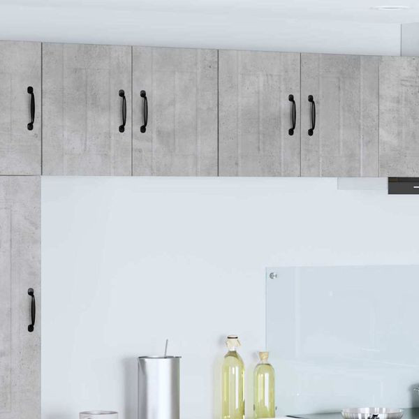 vidaXL Küchenwandschränke mit Regal 2 pcs Beton Grau 60 x 31 x 40 cm, 884921