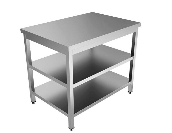 Unninox Europe Arbeitstisch mit Zwischenboden & Grundboden Selbstmontage 1200x600x850 mm (BxTxH), WTF-1206085-2A