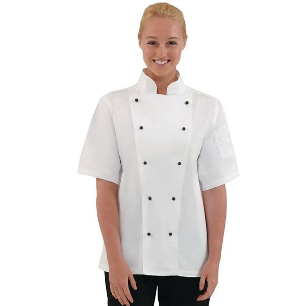 Whites Chicago Kochjacke kurze Ärmel weiß L, Unisex, DL711-L