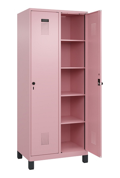 C+P Wäsche-Spind Evolo PLUS, mit Füßen, 2 Abteile, 1950x800x500mm, 3015/3015, Verschluss Drehriegel, Ablageböden 8, 049010-22B S10024
