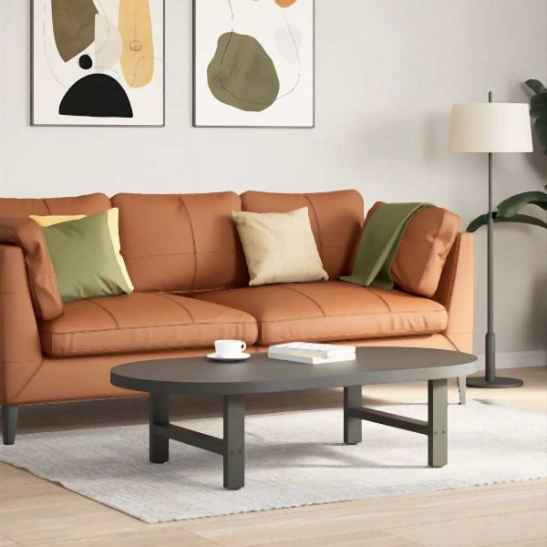 vidaXL Couchtischbeine Anthrazit 2 Stück 60x(30-31) cm Stahl, 4013266