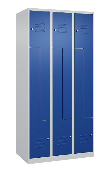 C+P Z-Spind Classic PLUS, 6 Abteile, 1850x900x500mm, 7035/5010, Zylinderschlösser, 080003-306 S10009