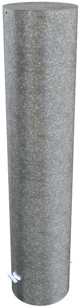Schake Stahlrohrpoller Ø 323 x 5 mm, mit aufgeschweißter Stahlkappe, ortsfest, zum Einbetonieren, feuerverzinkt, Gesamtlänge 1500mm, 40321