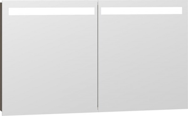 Scanbad Multo Global Spiegelschrank mit Licht, 3 Türen 70x120 cm Ulmen Weiß, Steckdose E, S433-181