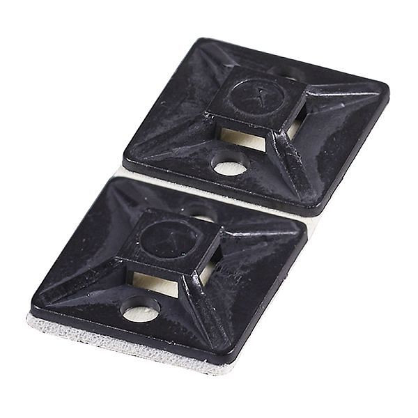 Haupa Klebesockel schwarz, Gesamtlänge 19 mm, VE: 100 Stück, 262161