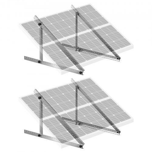 VEVOR 2er-Set Solarpanel-Halterungen 114 cm, 0-90° verstellbar, für 100-400 W Solarpaneel, Aluminium, klappbare Beine, Wohnmobil, Boot, KDJSJJ45YC00H0YBOV0