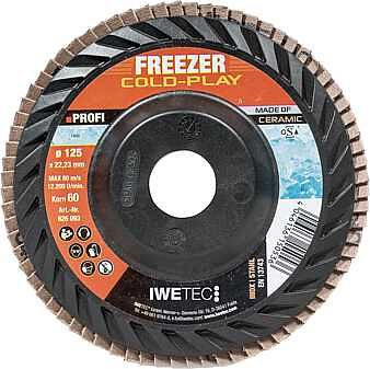Iwetec Fächerschleifscheibe Freezer Cold-Play, K 60 / 125 x 22,23 mm, 626093