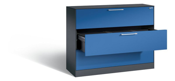 C+P Hängeregistraturschrank Asisto, H1010xB1200xT435mm, Farbe: Verkehrsweiß, Bügelgriff, 146041-313 S10138
