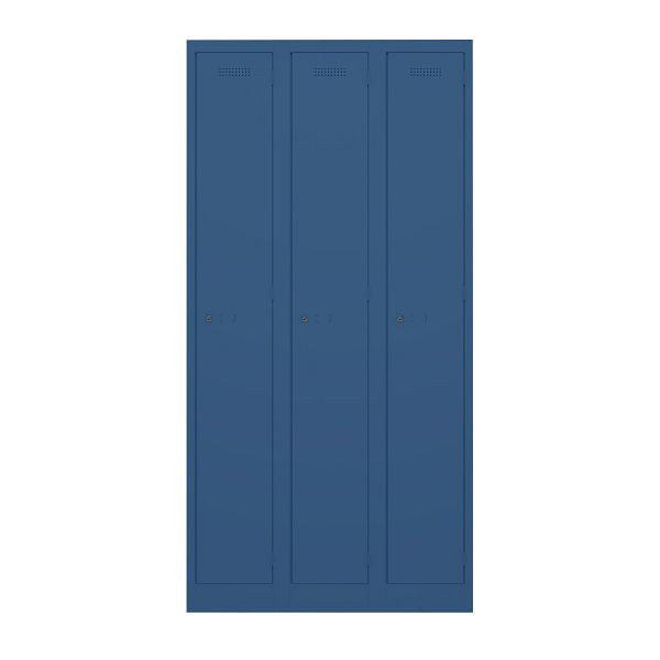 Bisley Garderobenschrank Primary Locker, 3 Abteile, 639 oxfordblau, PL3050T1639