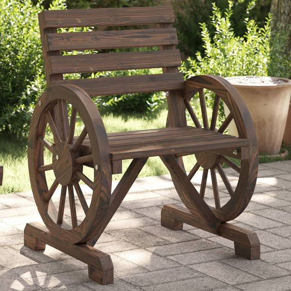vidaXL Gartenstühle 4 Stück Massivholz Tanne, Top-Qualität, 3207128
