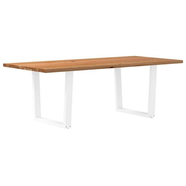 vidaXL Esstisch mit Baumkanten 220x100x74 cm Massivholz Eiche, 3304668