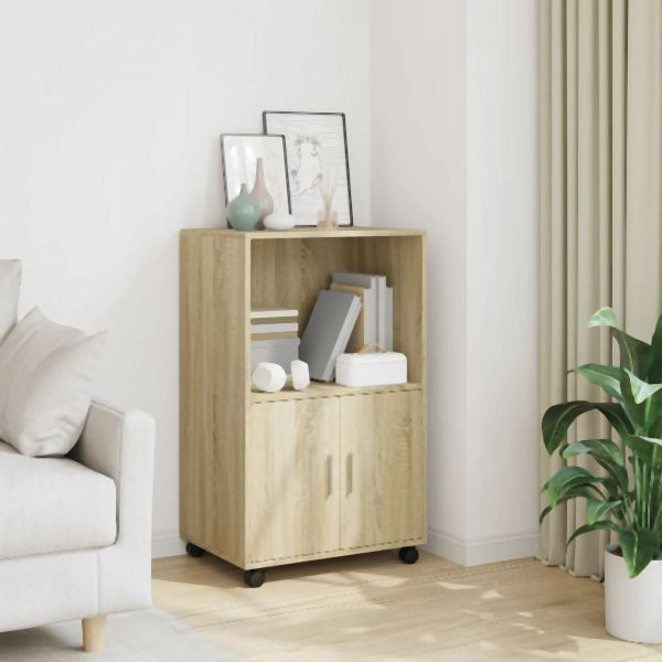 vidaXL Rollschrank Sonoma-Eiche 55x40x91 cm Holzwerkstoff, 853184