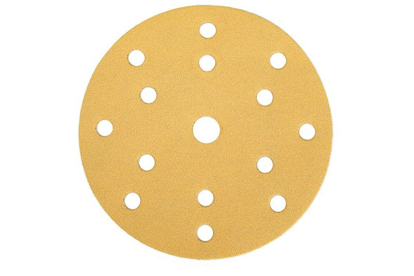 Mirka Schleifscheibe GOLD 150mm Grip 15-fach gelocht P220, VE: 100 Stück, 2361109922