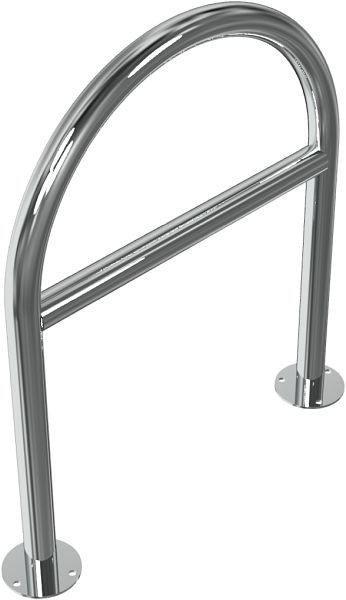 Schake Edelstahlbügel Ø 48 mm für Dübel Befestigung, Rundbügel mit Querholm, Gesamtbreite 650 mm, 449_66P