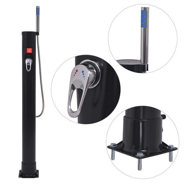 vidaXL Solardusche 8 L PVC Stahl, 91231