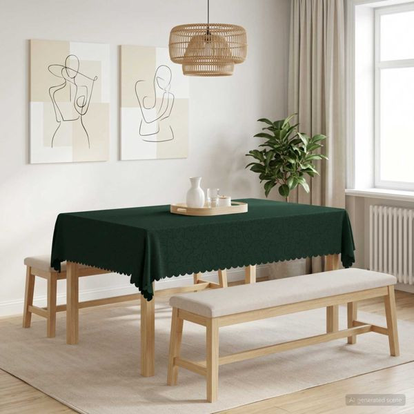 vidaXL Tischdecke 5 stk. Rechteckig Dunkelgrün 140 x 180 cm, 42040459