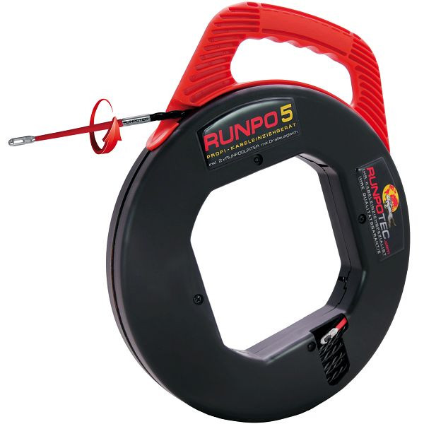 Runpotec RUNPO 5 verdrillt 30m, Durchmesser 5,3 mm, Profi-Kabeleinziehgerät mit Kunststoffbox, 10014