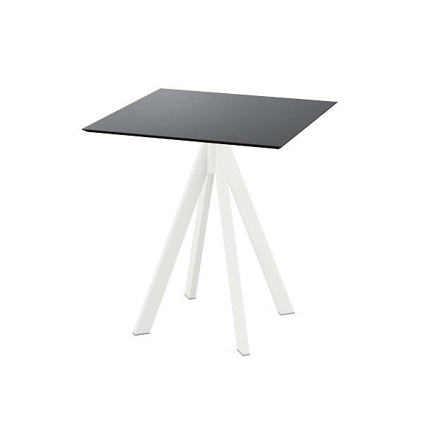Essentials Infinity Terrassentisch Weiß gestell + Schwarz HPL 70x70 cm, 120021077