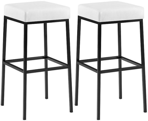 CLP Barhocker Montreal 80 Kunstleder schwarz, weiß, VE: 2 Stück, 314645