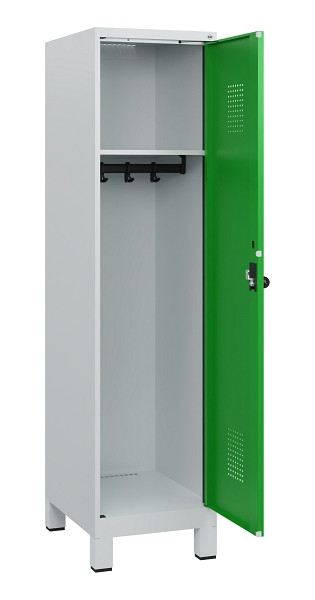 C+P Spind Evolo PLUS, Füße, 1 Abteil, 1630x400x500mm, 7035/6037, Drehriegel, 0490105-12 S10011