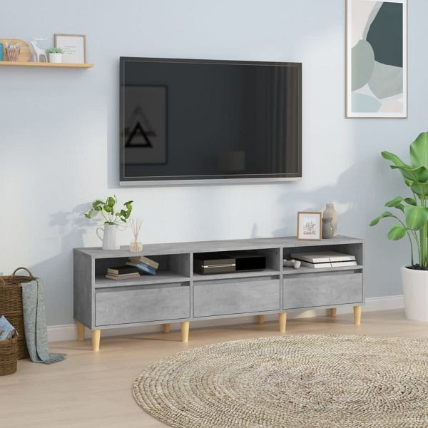 vidaXL TV-Schrank Betongrau 150x30x44,5 cm Holzwerkstoff, 831913