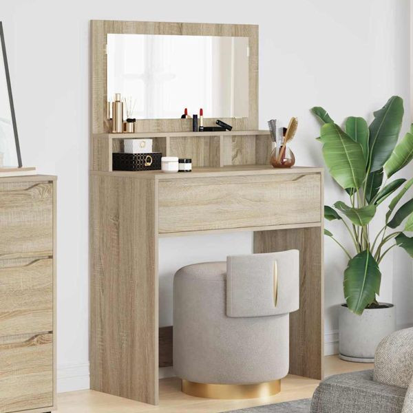 vidaXL Schlafzimmer-Frisiertische Sonoma-Eiche 80 x 39,6 x 135 cm, 888979