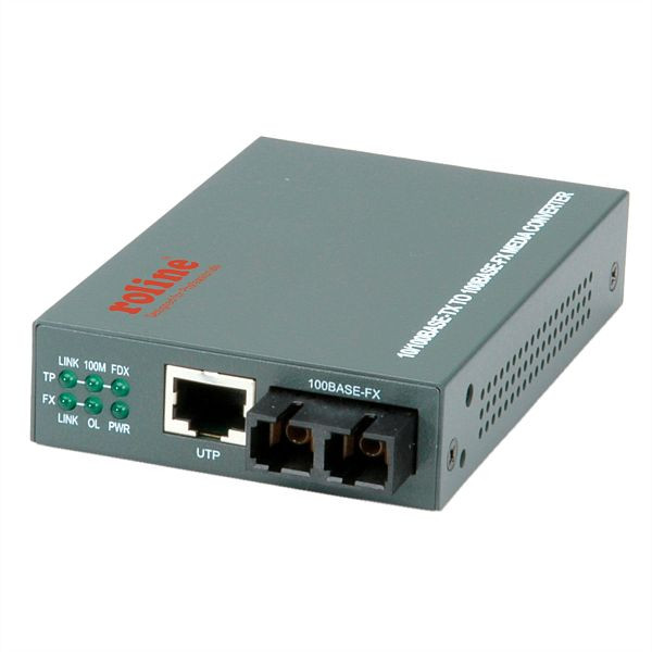 ROLINE Fast Ethernet Konverter RJ-45 - SC, Loop-back, 21.13.1071