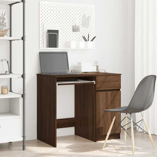 vidaXL Schreibtisch Braun Eichen-Optik 86x49x76 cm Holzwerkstoff, 861829