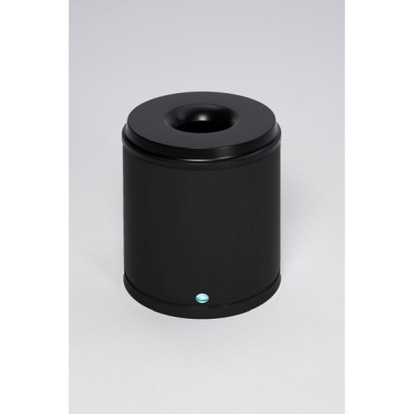 STEIN HGS Papierkorb feuersicher, Tiefschwarz (RAL 9005), 30 l, 82080.0017