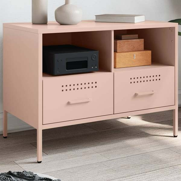 vidaXL TV-Schrank Rosa 68x39x50,5 cm Kaltgewalzter Stahl, 843044