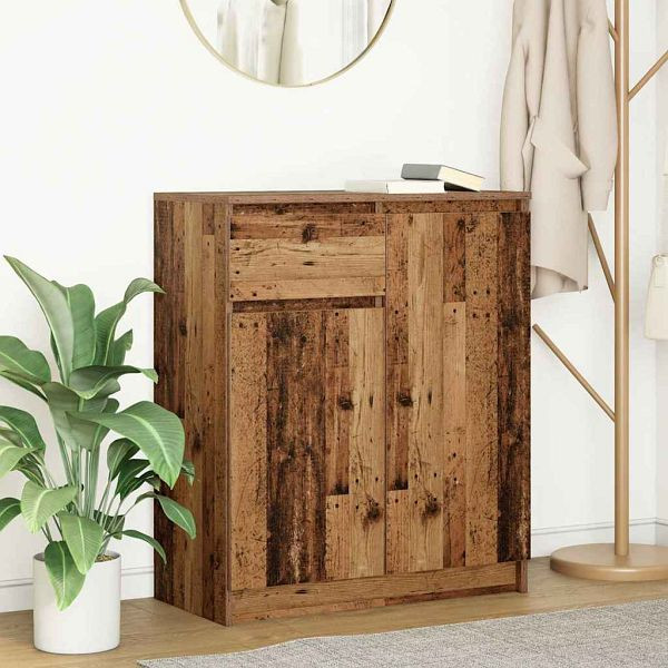 vidaXL Sideboard mit Schublade Altholz-Optik 71x35x84 cm Holzwerkstoff, 861596