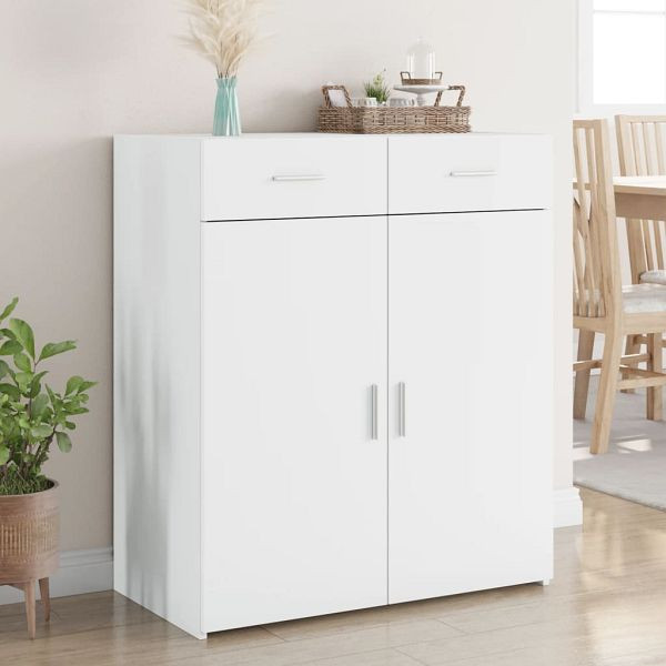 vidaXL Sideboard Weiß 80x42,5x93 cm Holzwerkstoff, 3281469