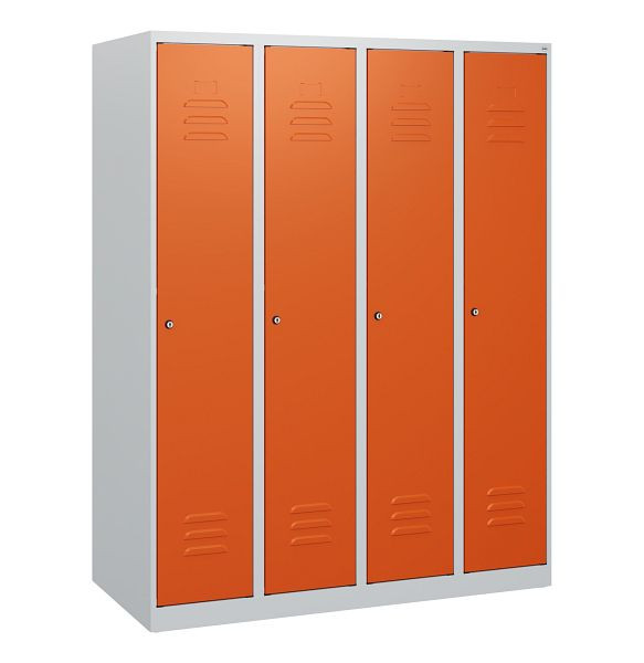 C+P Umkleidespind Classic PLUS, 4 Abteile, 1530x1200x500mm, 7035/2004, Zylinderschlösser, 0800005-40 S10031