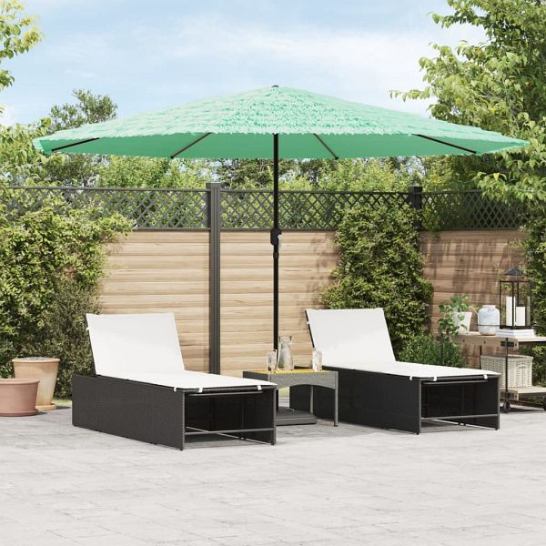 vidaXL Sonnenschirm mit Stahlmast Grün 388x388x248 cm, 4005115