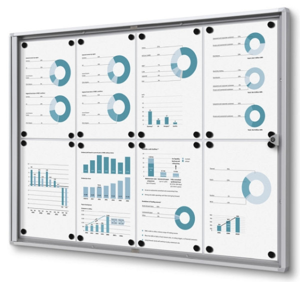 Deskin Schaukasten Metallrückwand Innen, B1, Aluminium, 931 x 26 x 655 mm, 281450