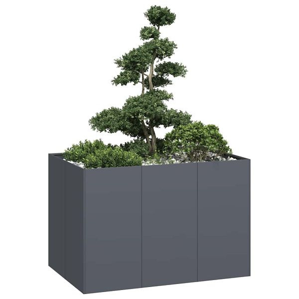 vidaXL Pflanzgefäß Anthrazit 120x80x80 cm Stahl, 860789