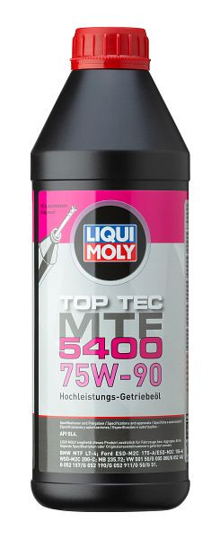LIQUI MOLY Getriebeöl Top Tec MTF 5400 75W-90, Dose Kunststoff, VE: 1 Liter, 21791