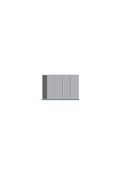 bott cubio Sortiment mit 12 Kompaktmulden 24 Steckwände, 1 Rinne mit 2 Steckwänden BxTxH: 800 x 525 x 28 mm, Kunststoff RAL 7011, 43020010