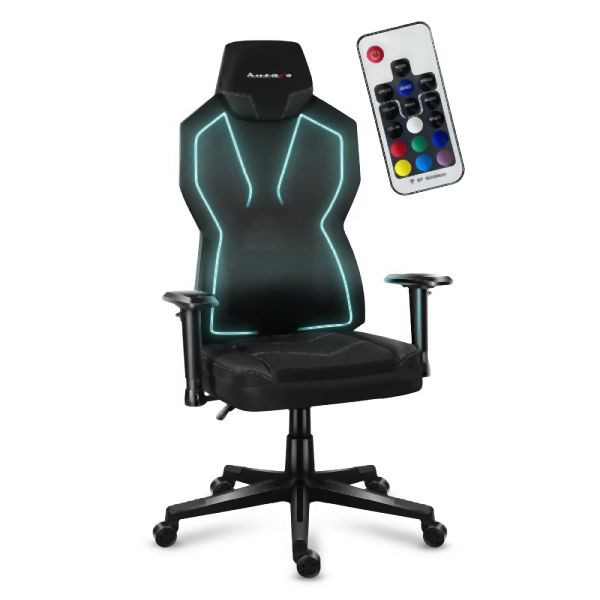 Huzaro Combat 6.2 Schwarz RGB-Drehstuhl, TILT Dual, HZ-COMBAT 6.2 BLACK RGB, 5903796016024