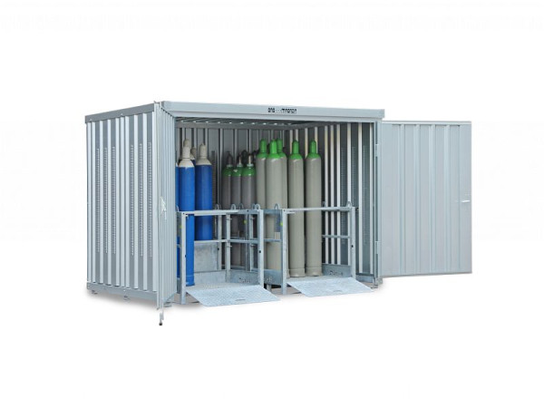 SÄBU SAFE Gasmagazin 366 LIF, verzinkt, montiert, ohne Boden, 3.050 x 2.170 x 2.250 mm, F11757-F911