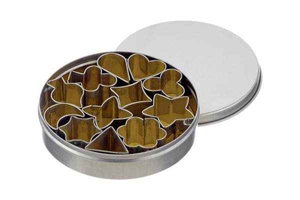 Schneider Dekor Ausstecher im Satz "Gemischte Formen", 12-teilig, Höhe: 20 mm, Edelstahl, 199656