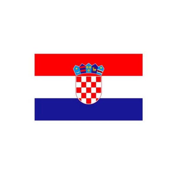 Stein HGS Länderflagge Kroatien, 400 x 150 cm (Hochformat), mit Kunststoff-Karabiner, FlagTop 110 g/m², für Fahnenmasten ab 8 m, ohne Hohlsaum, 27070