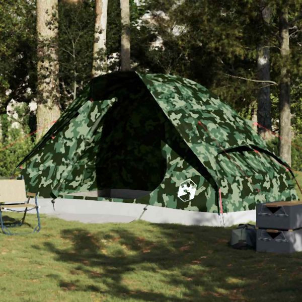 vidaXL Kuppel-Familienzelt 6 Personen Tarnmuster Wasserdicht, 4009647